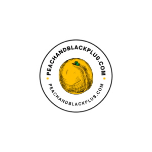 Peach and Black Plus logo